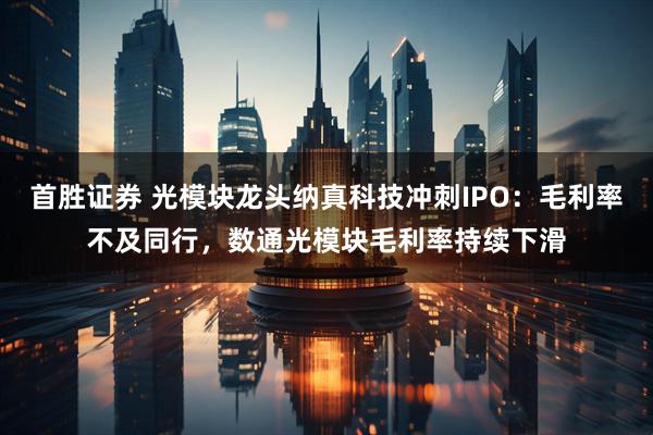 首胜证券 光模块龙头纳真科技冲刺IPO：毛利率不及同行，数通光模块毛利率持续下滑